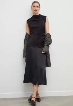 2NDDAY bluza culoarea negru, neted imagine