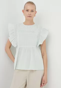 2NDDAY bluza din bumbac culoarea verde imagine