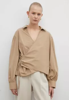 2NDDAY bluza femei, culoarea bej, neted imagine
