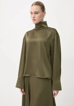 2NDDAY bluza Francisca femei, culoarea verde, neted, 2251135279 imagine