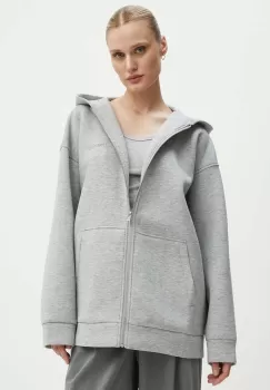 2NDDAY bluza Vince - Heavy Neoprene femei, culoarea gri, cu gluga, melanj, 2244243314 imagine