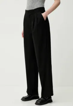 2NDDAY pantaloni Carter femei, culoarea negru, lat, high waist, 2251161120 imagine