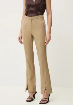 2NDDAY pantaloni Sandras femei, culoarea verde, evazati, high waist, 2252161151 imagine