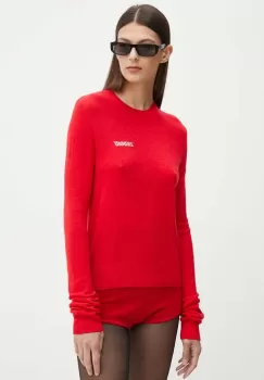 2NDDAY pulover din amestec de lana 2ND Lance TT - Soft Wool Blen femei, culoarea rosu, light, 2244340408 imagine