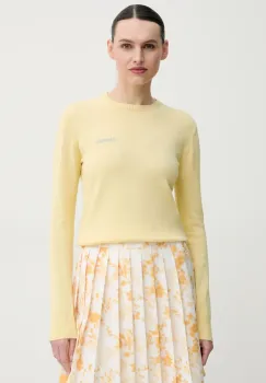 2NDDAY pulover din amestec de lana Lance femei, culoarea galben, light, 2252340408 imagine
