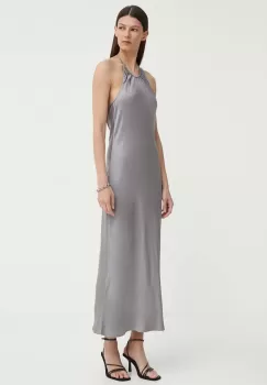 2NDDAY rochie 2ND Alba TT - Fluid Satin culoarea gri, maxi, drept, 2244127222 imagine