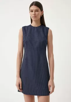 2NDDAY rochie 2ND Jordy - Pinstripe culoarea albastru marin, mini, drept, 2244126170 imagine