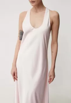 2NDDAY rochie Amalian - Heavy Satin culoarea roz, midi, evazati, 2244125279 imagine