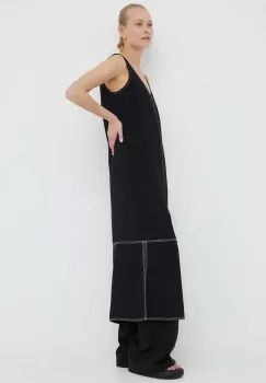2NDDAY rochie culoarea negru, midi, drept imagine
