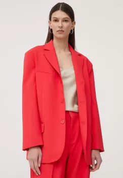 2NDDAY sacou 2ND Harry - Attired Suiting culoarea rosu, un singur rand de nasturi, neted, 2244115119 imagine