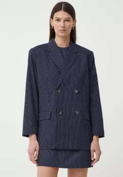 2NDDAY sacou 2ND Herman - Pinstripe culoarea albastru marin, cu doua randuri de nasturi, modelator, 2244115170 imagine