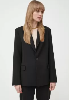 2NDDAY sacou 2ND Janet - Attired Suiting culoarea negru, un singur rand de nasturi, neted, 2000115119 imagine