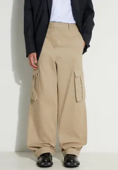 424 pantaloni barbati, culoarea bej, drept, 35424P03 236501 imagine