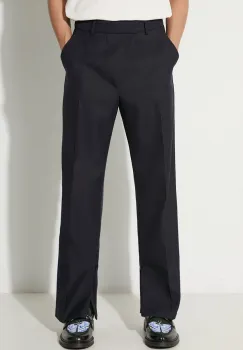 424 pantaloni de lana culoarea bleumarin, drept, 35424P04 236507 imagine