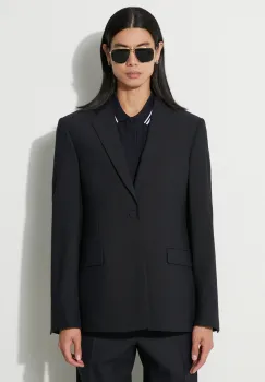 424 sacou din lana culoarea bleumarin, 35424G02 236502 imagine