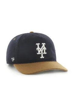 47 brand sapca de baseball din amestec de lana MLB New York Mets culoarea bleumarin, B-CHSHT16WIP-NY imagine
