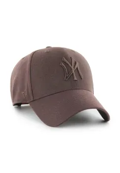 47 brand sapca de baseball din amestec de lana MLB New York Yankees culoarea maro, B-MVPSP17WBP-BWE imagine