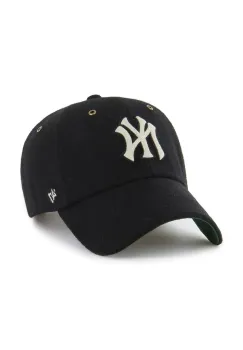 47 brand sapca de baseball din amestec de lana MLB New York Yankees culoarea negru, B-GLDAG17WIS-BK imagine