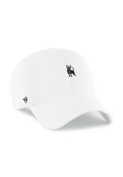 47 brand sapca de baseball din bumbac Dog Base Runner Icon culoarea alb, uni, XX-BSRIC1411GWS-WHE imagine