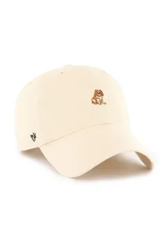 47 brand sapca de baseball din bumbac Dog Base Runner Icon culoarea bej, neted, XX-BSRIC1411GWS-NTI imagine