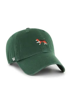 47 brand sapca de baseball din bumbac Dog Base Runner Icon culoarea verde, uni, XX-BSRIC1411GWS-DGA imagine