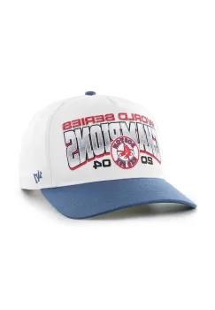 47 brand sapca de baseball din bumbac MLB Boston Red Sox culoarea alb, cu imprimeu, BCWS-ARCHH02CTP-WH04 imagine