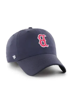 47 brand sapca de baseball din bumbac MLB Boston Red Sox culoarea bleumarin, uni, B-BRRRC02BBU-NY imagine