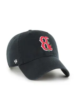 47 brand sapca de baseball din bumbac MLB Boston Red Sox culoarea negru, cu imprimeu, B-THRNC02GWS-BK imagine
