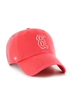 47 brand sapca de baseball din bumbac MLB Boston Red Sox culoarea rosu, cu imprimeu, B-RGW02GWS-YH imagine