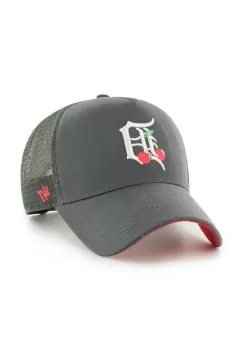 47 brand sapca de baseball din bumbac MLB Detroit Tigers culoarea gri, cu imprimeu, B-ICNDT09CTP-CC imagine