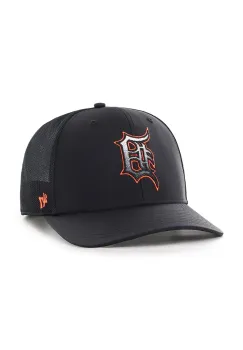 47 brand sapca de baseball din bumbac MLB Detroit Tigers culoarea negru, uni, B-VOLCT09BBP-BKA imagine