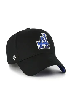 47 brand sapca de baseball din bumbac MLB LA Dodgers culoarea negru, cu imprimeu, B-FIJMP12CTP-BK imagine