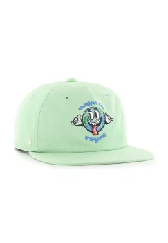 47 brand sapca de baseball din bumbac MLB LA Dodgers culoarea verde, cu imprimeu, B-GLOBE12CNP-HK imagine