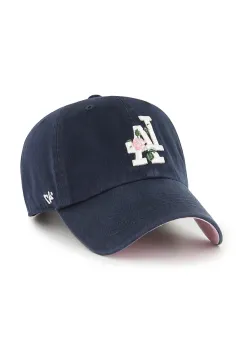 47 brand sapca de baseball din bumbac MLB Los Angeles Dodgers culoarea bleumarin, B-THRNC12GWS-NY imagine