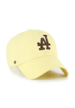 47 brand sapca de baseball din bumbac MLB Los Angeles Dodgers culoarea galben, B-NLRGW12GWS-H6A imagine
