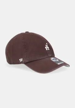 47 brand sapca de baseball din bumbac MLB Los Angeles Dodgers culoarea maro, B-BSRNR12GWS-BWA imagine