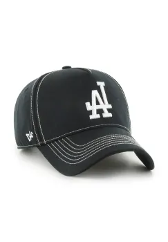 47 brand sapca de baseball din bumbac MLB Los Angeles Dodgers culoarea negru, neted, B-CONDT12GWS-BK imagine