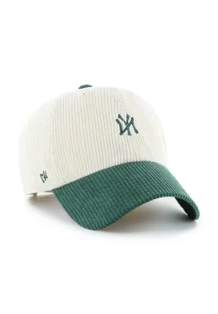 47 brand sapca de baseball din bumbac MLB New York Yankees culoarea bej, B-TCBRT17EWS-NT imagine