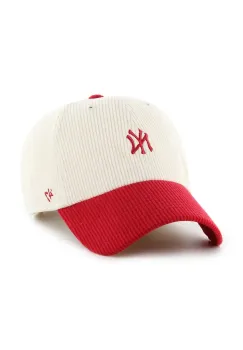 47 brand sapca de baseball din bumbac MLB New York Yankees culoarea bej, B-TCBRT17EWS-NTB imagine