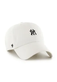 47 brand sapca de baseball din bumbac MLB New York Yankees culoarea bej, uni, B-FNDTN17GWS-SSA imagine