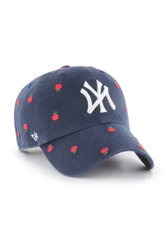47 brand sapca de baseball din bumbac MLB New York Yankees culoarea bleumarin, B-CNFTI17GWS-NYD imagine