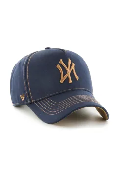 47 brand sapca de baseball din bumbac MLB New York Yankees culoarea bleumarin, B-CONDT17GWS-NY imagine