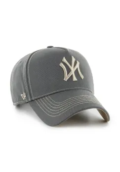 47 brand sapca de baseball din bumbac MLB New York Yankees culoarea gri, B-CONDT17GWS-CC imagine