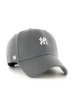 47 brand sapca de baseball din bumbac MLB New York Yankees culoarea gri, cu imprimeu, B-BRMPS17WBP-CC imagine