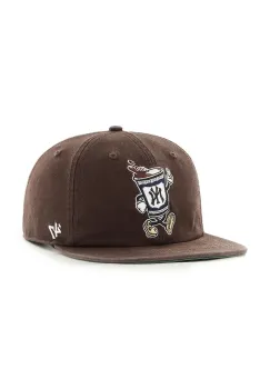 47 brand sapca de baseball din bumbac MLB New York Yankees culoarea maro, B-CARRL17GWP-BW imagine