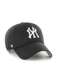 47 brand sapca de baseball din bumbac MLB New York Yankees culoarea negru, B-PFZCU17CNS-BK imagine
