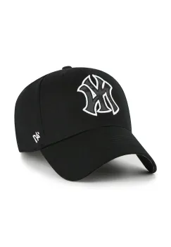 47 brand sapca de baseball din bumbac MLB New York Yankees culoarea negru, cu imprimeu, B-FIJMP17CTP-BK imagine