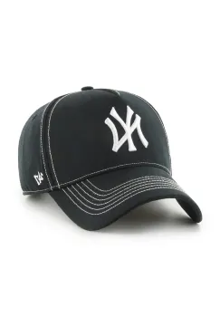 47 brand sapca de baseball din bumbac MLB New York Yankees culoarea negru, neted, B-CONDT17GWS-BK imagine