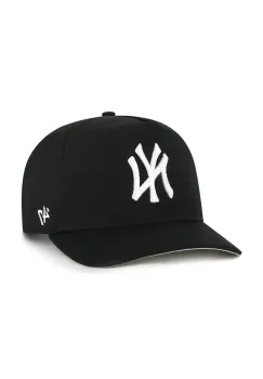 47 brand sapca de baseball din bumbac MLB New York Yankees culoarea negru, uni, B-FHTCH17GWP-BK imagine
