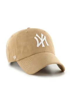 47 brand sapca de baseball din bumbac MLB New York Yankees culoarea verde, B-BPSDE17USS-KH imagine